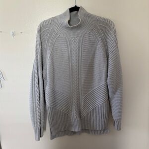 Cozy Gray Turtleneck Sweater - thick